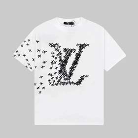 Louis Vuitton LV letter airplane print casual short-sleeved top T-shirt(33 styles)-1814